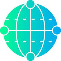Quantum Algorithm Solid Multi Gradient Icon vector