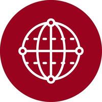 Quantum Algorithm Outline Circle Icon vector