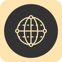 Quantum Algorithm Linear Round Icon vector