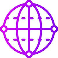 Quantum Algorithm Linear Gradient Icon vector