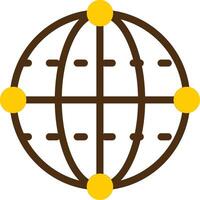 Quantum Algorithm Yellow Lieanr Circle Icon vector