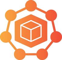 Blockchain Solid Multi Gradient Icon vector