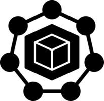 Blockchain Glyph Icon vector