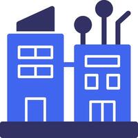 Smart City Solid Two Color Icon vector