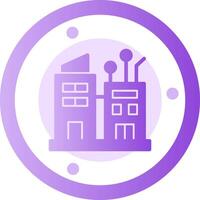 Smart City Glyph Gradient Icon vector