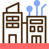 Smart City Color Filled Icon vector