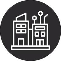 Smart City Inverted Icon vector