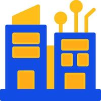 Smart City Flat Two Color Icon vector