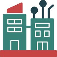 Smart City Glyph Two Color Icon vector