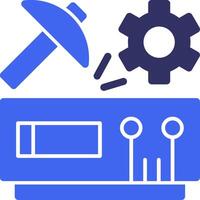 Data Mining Solid Two Color Icon vector