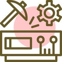 datos minería lineal circulo icono vector