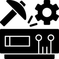 Data Mining Glyph Icon vector