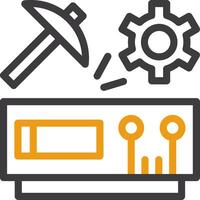 Data Mining Line Circle Icon vector