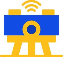 Swarm Robotics Flat Two Color Icon vector