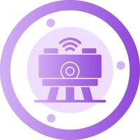 Swarm Robotics Glyph Gradient Icon vector