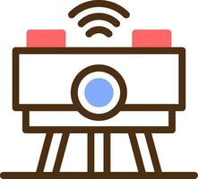 Swarm Robotics Color Filled Icon vector
