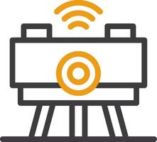 Swarm Robotics Line Circle Icon vector