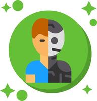 Humanoid Robot Tailed Color Icon vector