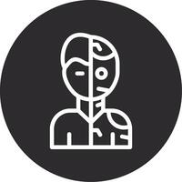 Humanoid Robot Inverted Icon vector