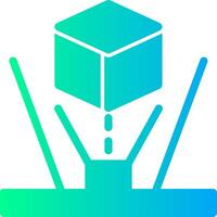 Hologram Solid Multi Gradient Icon vector