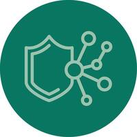 Cybersecurity Line Multi color Icon vector