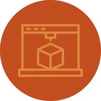 3D Printing Line Multi color Icon vector