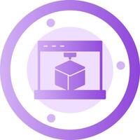 3D Printing Glyph Gradient Icon vector