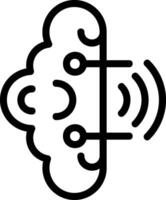 Brainwaves Line Icon vector