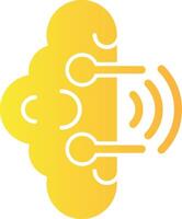 Brainwaves Solid Multi Gradient Icon vector