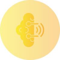 Brainwaves Gradient Circle Icon vector
