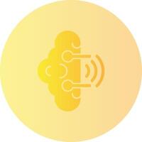 Brainwaves Gradient Circle Icon vector