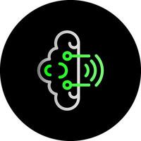Brainwaves Dual Gradient Circle Icon vector