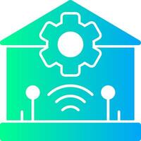 Smart Home Solid Multi Gradient Icon vector