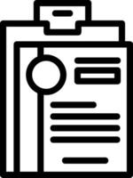 Clipboard with resume Line Icon vector