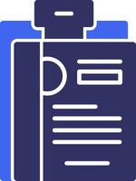 Clipboard with resume Solid Two Color Icon vector