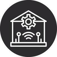 Smart Home Inverted Icon vector