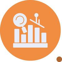 Predictive Analytics Glyph Shadow Icon vector