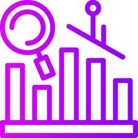 Predictive Analytics Linear Gradient Icon vector