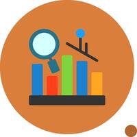 Predictive Analytics Flat Shadow Icon vector