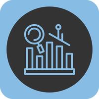 Predictive Analytics Linear Round Icon vector