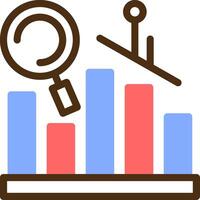 Predictive Analytics Color Filled Icon vector