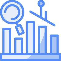Predictive Analytics Line Filled Blue Icon vector
