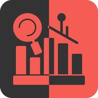 Predictive Analytics Red Inverse Icon vector