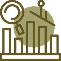 Predictive Analytics Linear Circle Icon vector