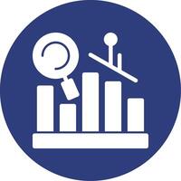 Predictive Analytics Glyph Circle Icon vector