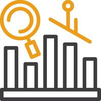 Predictive Analytics Line Circle Icon vector