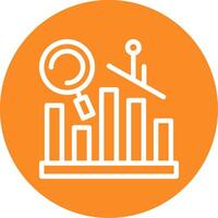 Predictive Analytics Outline Circle Icon vector