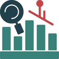 Predictive Analytics Glyph Two Color Icon vector