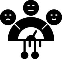 Sentiment Analysis Glyph Icon vector