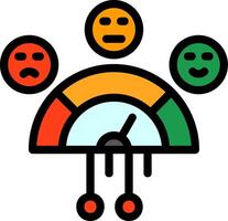 Sentiment Analysis Line Filled Icon vector